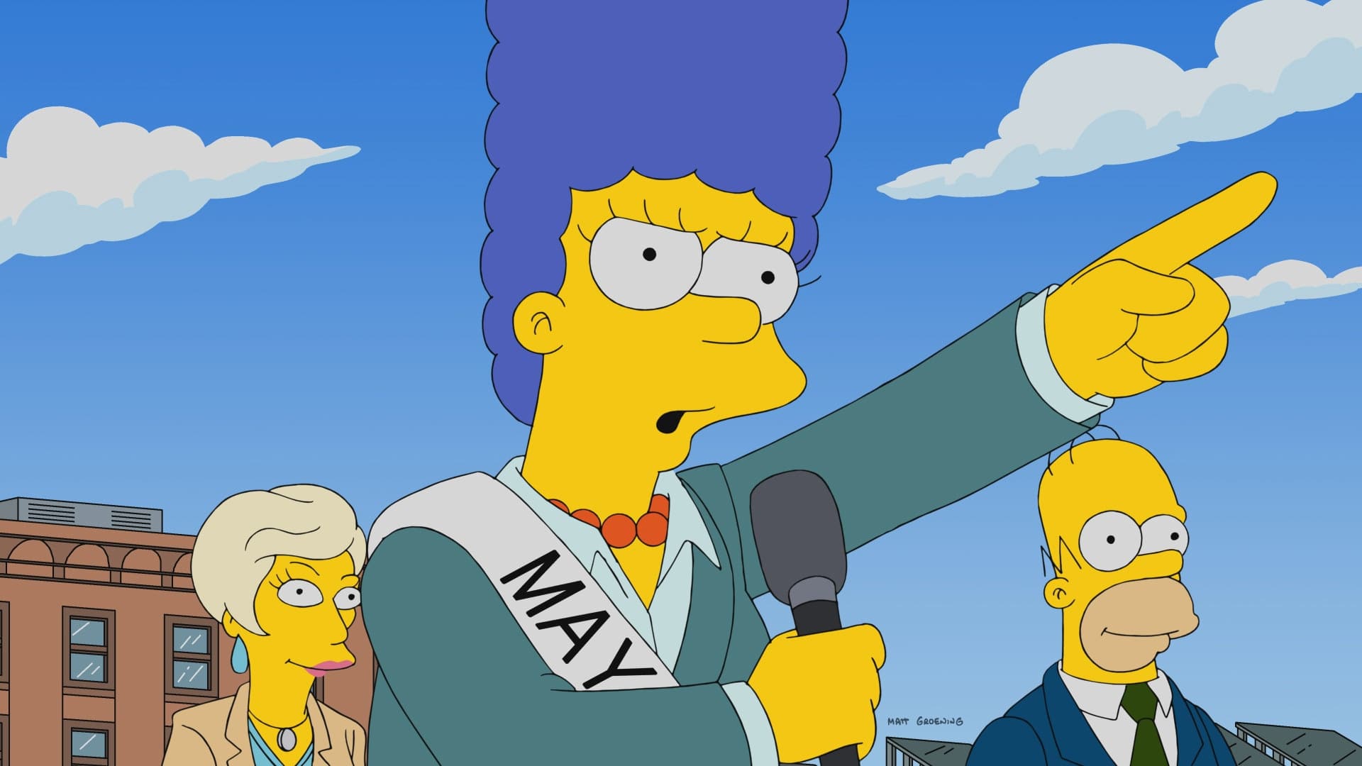 Lamezia/Marge Simpson sindaco alle prese con il rogo dei pneumatici